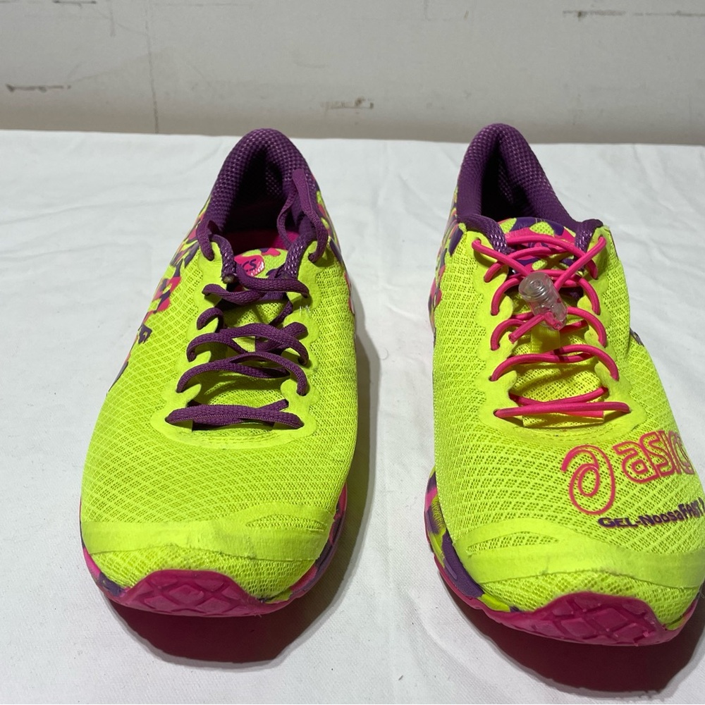 ASICS Gel-Noosa Fast 2 Womens Running Shoes Size 10 Multicolor Yellow Pink - Picture 3 of 12